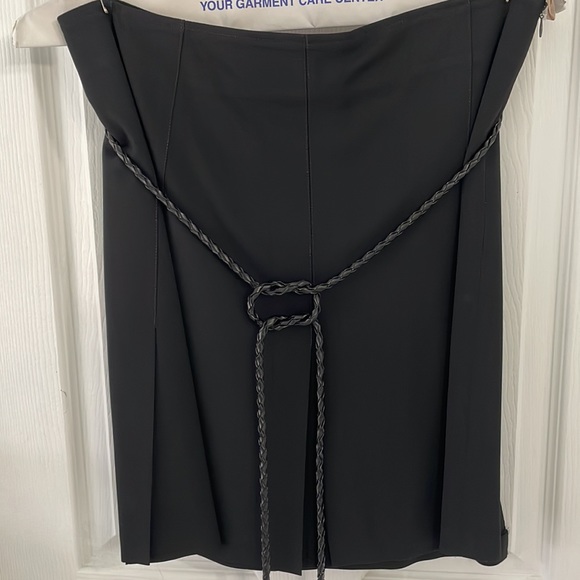Burberry Black Skirt w Rope Belt Size US 10 - Picture 1 of 6